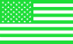 Green outline of American flag